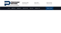 Desktop Screenshot of precisionmeters.co.za